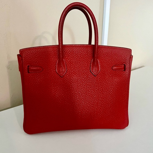 HERMES Togo Birkin 25 with Palladium Hardware - Picture 9 of 16
